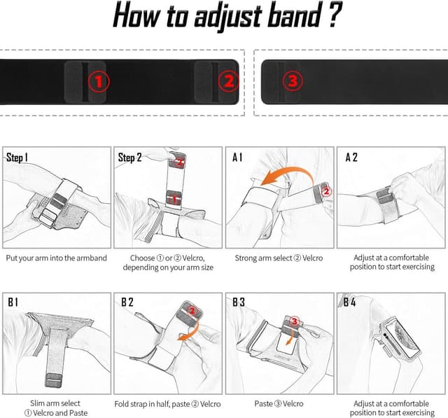 Thumbnail 6 de HAISSKY Running Armband for phones up to 6.9