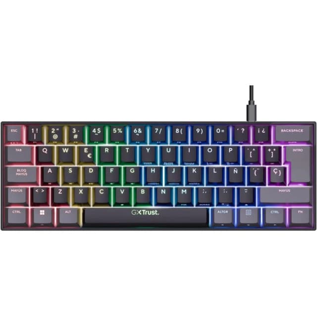 Imagen de Trust GXT 867 Acira Teclado mecánico 60% RGB 60% 📱 en OfertitasTOP