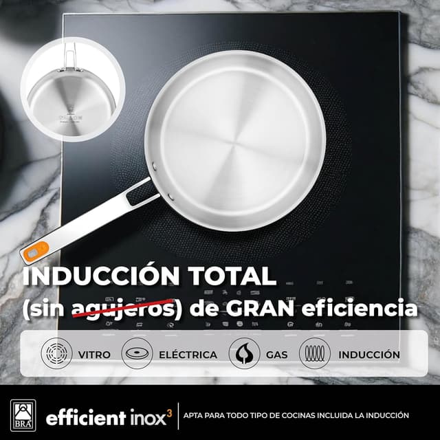 Thumbnail 3 de BRA Efficient Inox 20 cm sartén inducción
