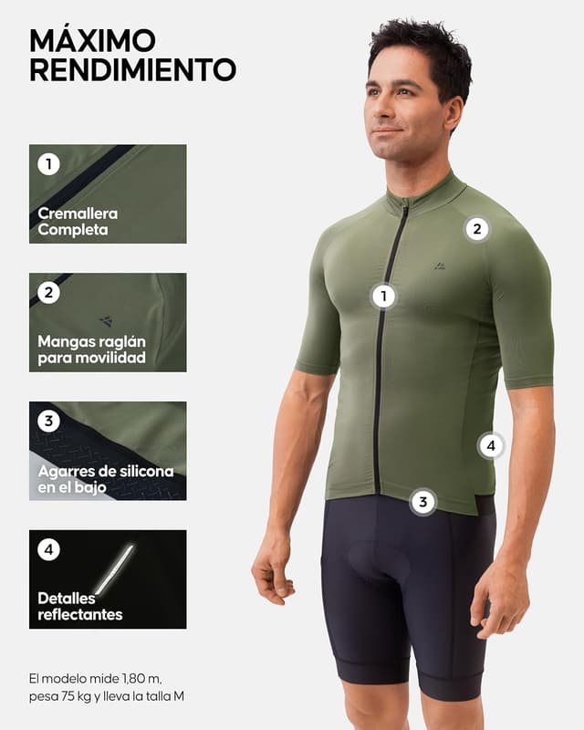 Detalle 2 de DANISH ENDURANCE Maillot Ciclismo Hombre manga corta