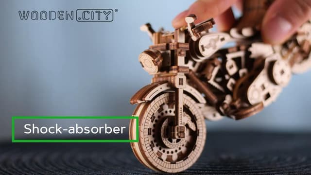 Thumbnail 6 de WOODEN.CITY Cruiser V-Twin Puzzle 3D Bois