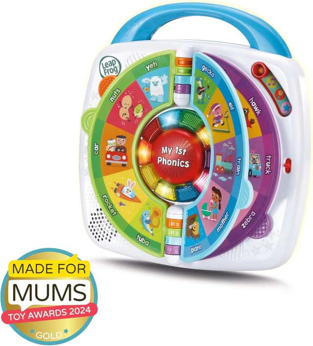 Detalle de LeapFrog My 1st Phonics: Spin & Learn Educational Toy (10 Light-up Buttons, 100+ Words, 4 Modes)