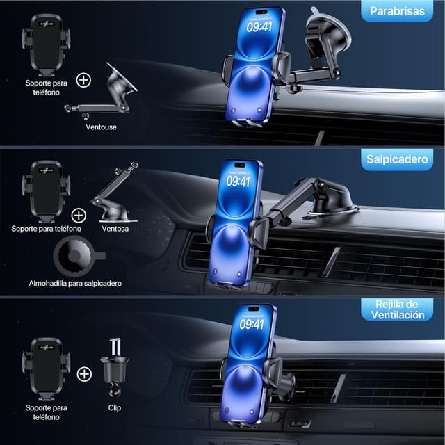 Detalle 2 de Miracase Soporte móvil coche ventosa