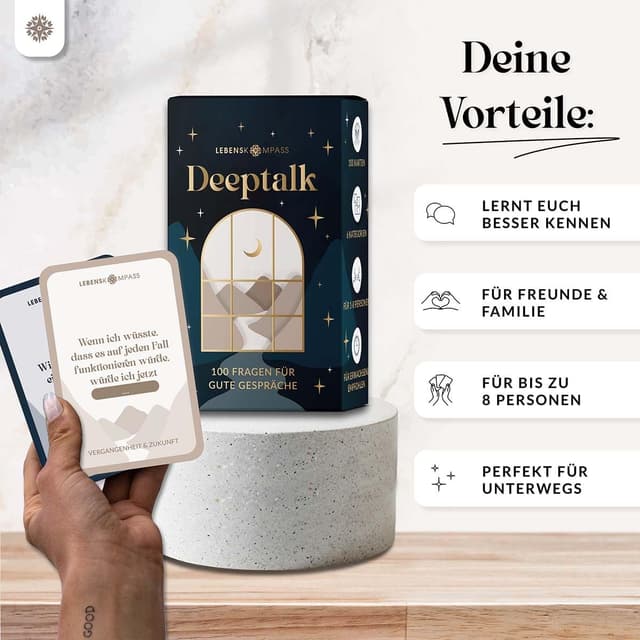 Detalle de LEBENSKOMPASS Deeptalk Kartenspiel 100 Karten