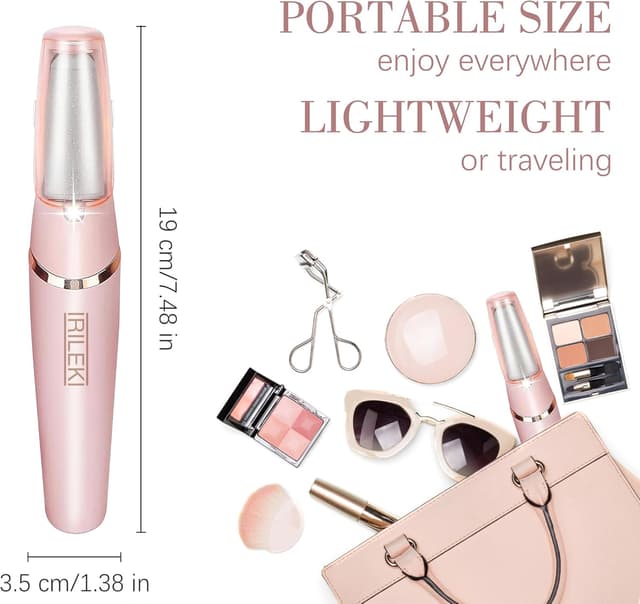 Detalle 2 de IRILEKI Hornhautentferner elektrisch – Pediküre-Set für Fußpflege mit Akku und 2 Rollenköpfen