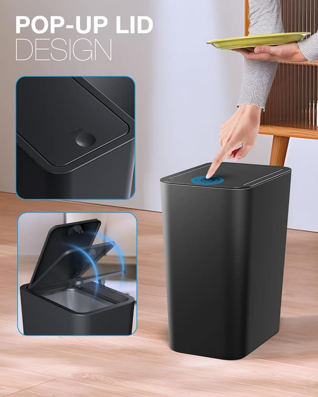 Detalle de ITCPRL 4 Gallon Bathroom Trash Can with Lid 🗑