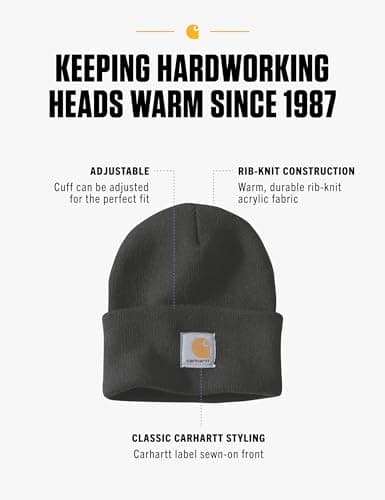Thumbnail 1 de Carhartt Knit Cuffed Beanie gorro de punto negro 🧢