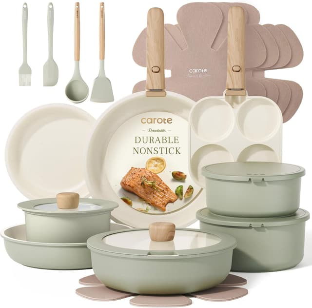 Detalle de CAROTE 25-Piece Nonstick Cookware Set