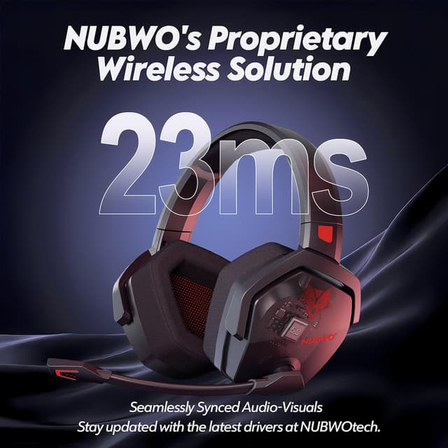 Detalle de NUBWO G06 Gaming-Headset Dual Wireless mit 50 mm