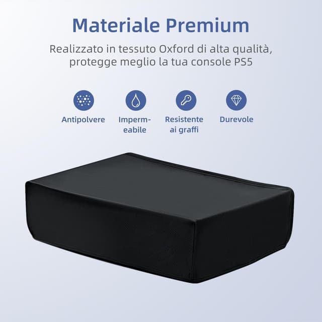 Detalle de Tolesum custodia protettiva antipolvere e antigraffio orizzontale per PS5 Digital Edition e Ultra HD (non per PS5 Slim/PS5 Pro)