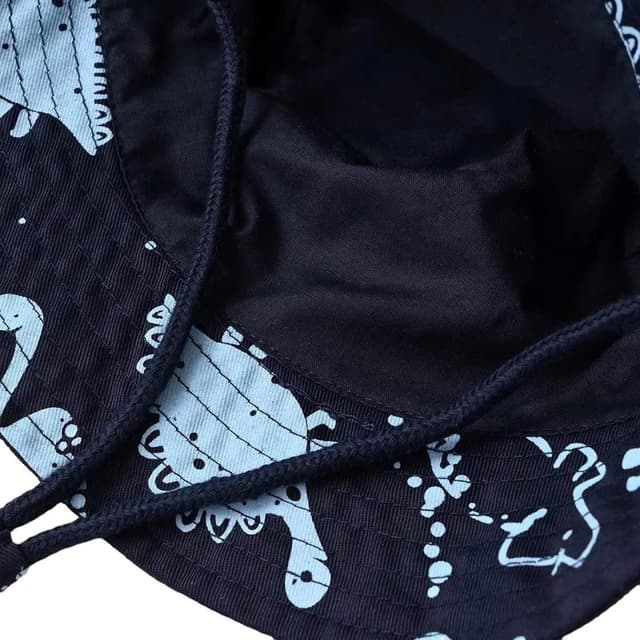Detalle de Malaxlx Kids Bucket Sun Hat with Wide Brim, Adjustable Chin Strap and UPF 50+ (Cute Print)