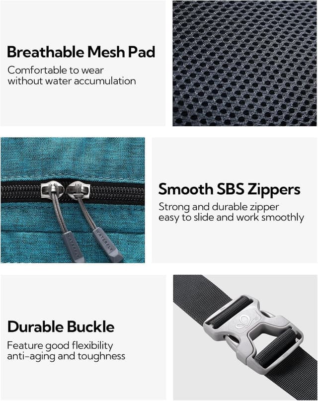 Detalle 2 de WATERFLY Bauchtasche für Laufen und Fitness