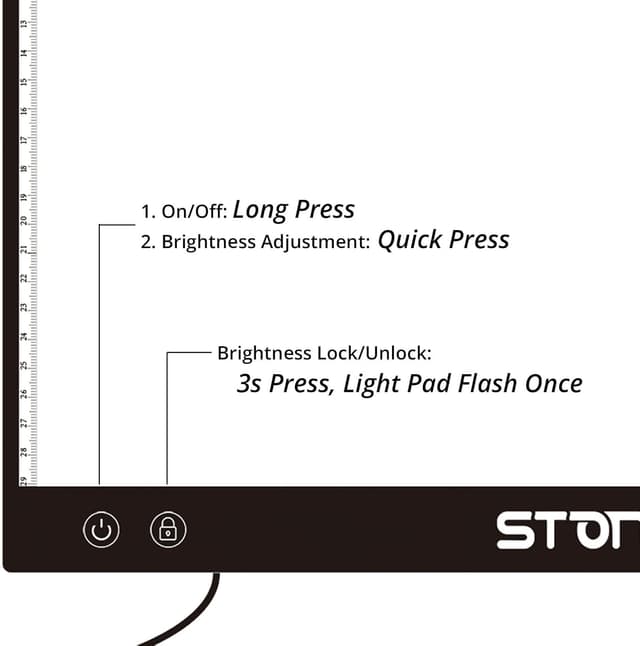 Detalle 2 de Stone TH - Mesa de luz LED A3, regulable