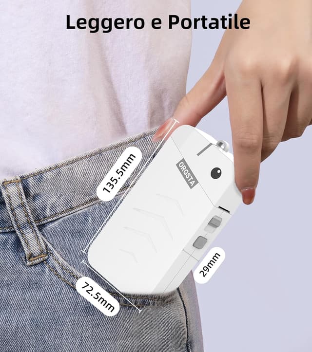 Detalle de ORGSTA S001 etichettatrice termica portatile Bluetooth per etichette