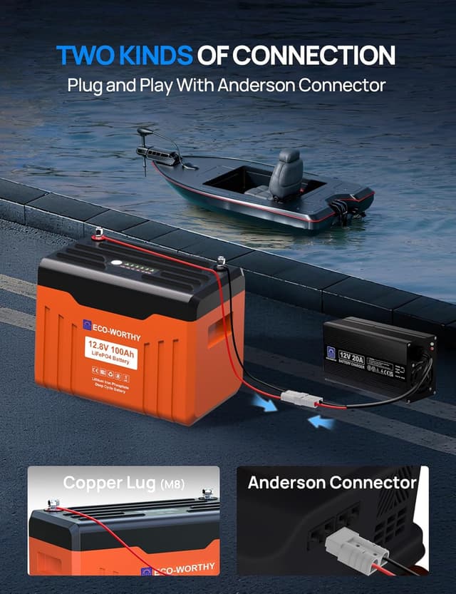 Thumbnail 6 de ECO-WORTHY 12V 20A LiFePO4 Battery Charger ⚡