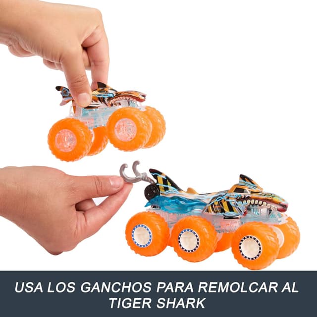 Thumbnail 5 de Hot Wheels Monster Trucks Power Smashers, Pack 2 🐯🦖