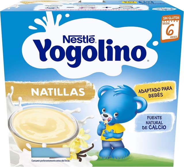 Detalle 1 de YOGOLINO NESTLÉ Natillas Vainilla Sin Azúcar 6M Pack 6 🥄