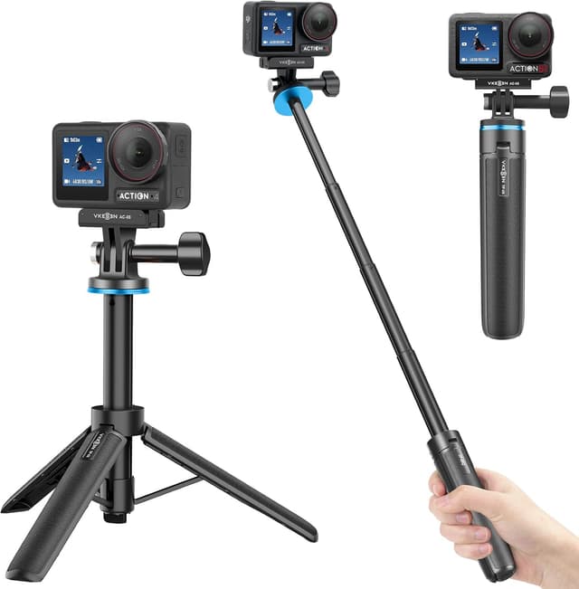 Detalle de 51 cm Osmo Action Selfie Stick Stativ-Set für DJI Action 5 Pro/4/3, Osmo 360 – Mini-Stativ & erweiterbarer Griff