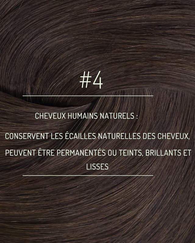 Detalle de RUNATURE Extension à clip cheveux naturels marron #4 – 7 pièces, 30 cm