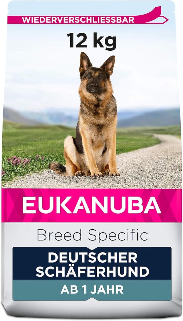 Detalle de Eukanuba Breed Specific Deutscher Schäferhund Trockenfutter mit Huhn (ab 1 Jahr), 12 kg