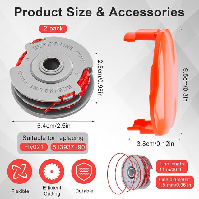 Detalle 2 de Flymo Flymo Strimmer Spool FLY021 1.5 mm