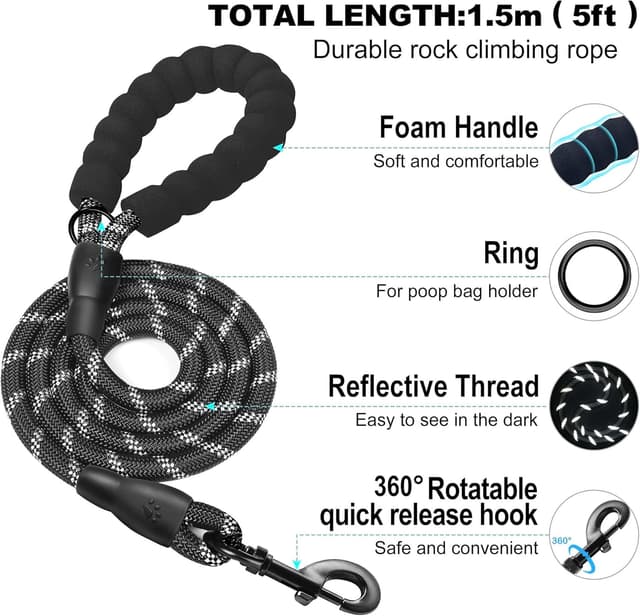 Detalle de haapaw Dog Harness and Lead Set – No Pull adjustable step-in harness with reflective padded vest