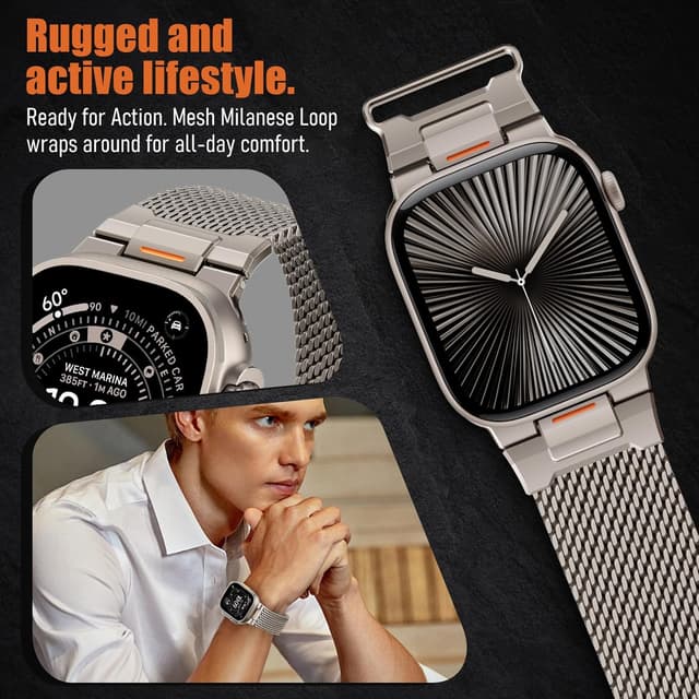 Detalle de BXUXOHS Milanese Loop 24mm Magnetic Band