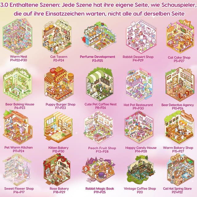 Detalle 2 de DIY 3D Haus Sticker Set mit 40 Sets