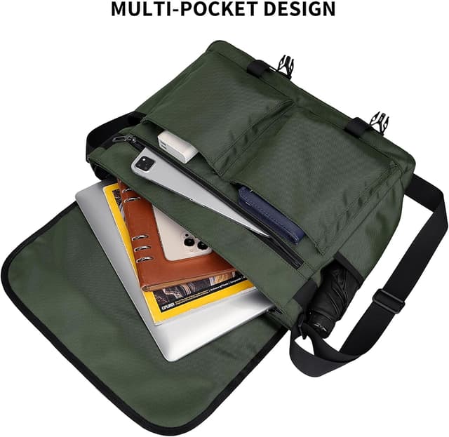 Detalle de WITZMAN Messenger Bag for Men, nylon 15.6 in