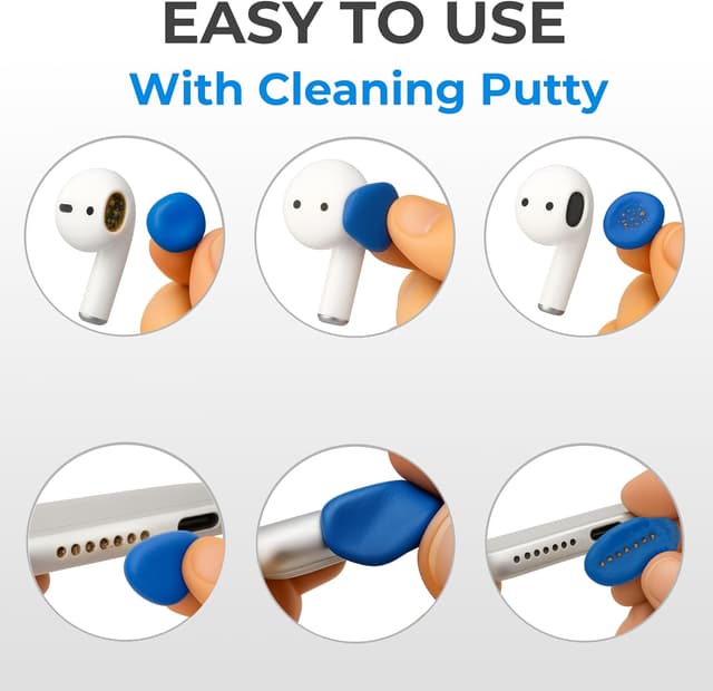 Detalle 2 de tagplus AirPod Cleaner Kit + Pro Cleaning Tool with Metal Case & Cleaning Putty