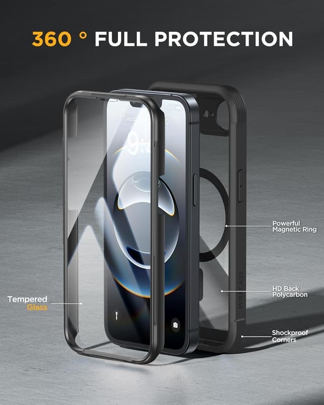 Detalle 2 de Miracase iPhone 16E magnetic case 6.1"