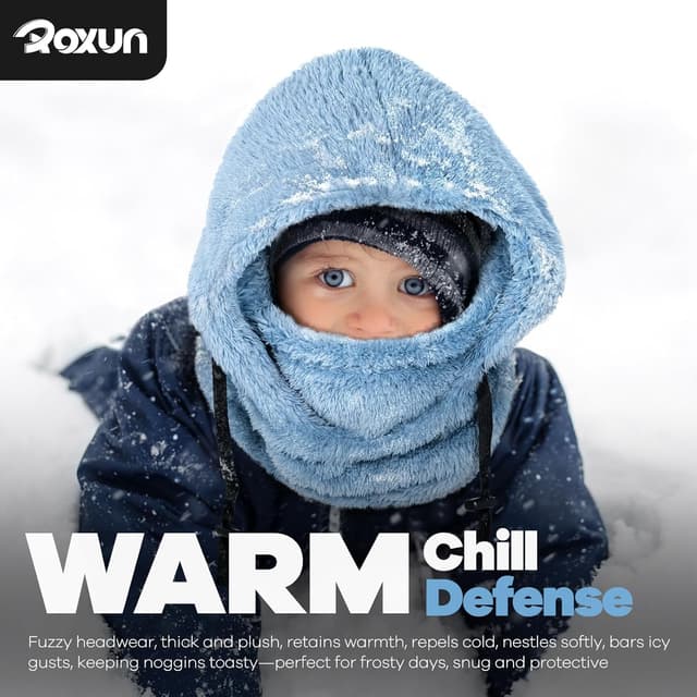 Detalle de ROXUN Ski Mask Fleece Balaclava Windproof Neck Cover 🧣