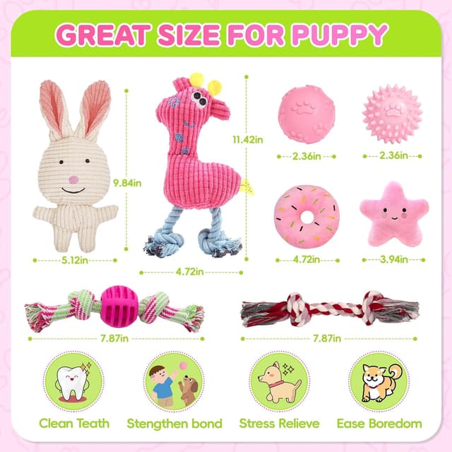 Thumbnail 6 de 2TRUL 8 Pack Puppy Teething Toys