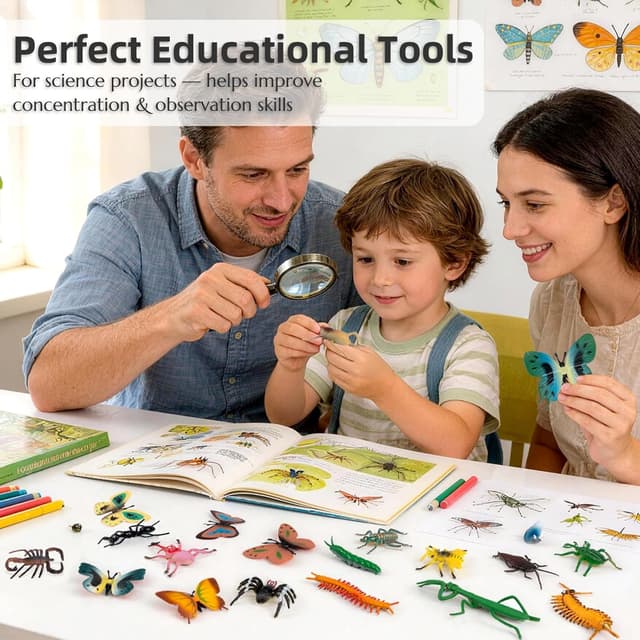 Thumbnail 1 de 30-Pack Fake Insects Bug Toys