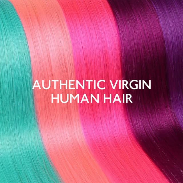 Detalle 2 de WENNALIFE Violett Clip-in Extensions Echthaar (50 cm, 6 Stück/30 g) – Remy-Haar mit Clip-Technik