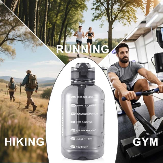 Thumbnail 6 de 2 L leakproof time marker water bottle