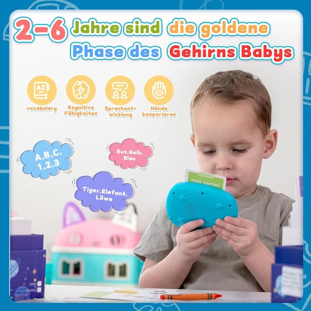 Thumbnail 2 de HOMESTEC Lernkarten ab 2 Jahre Deutsche Sprechkarten