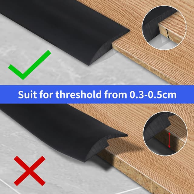 Thumbnail 2 de Rampe seuil adhésive PVC 2 m pour transition 5 mm