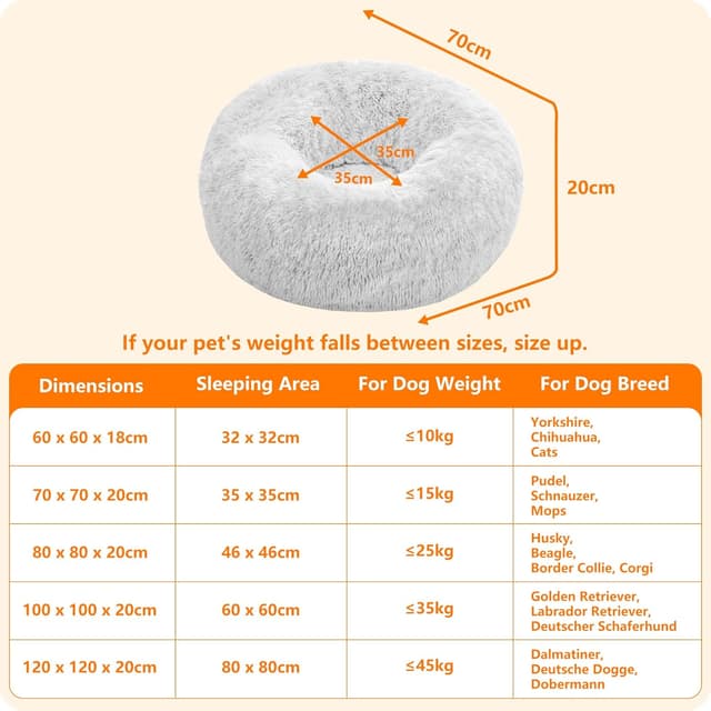 Detalle 2 de HMTOPE Orthopädisches Hundebett 70 cm