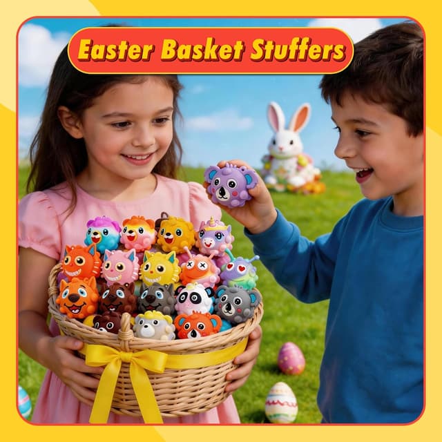 Detalle de KissFree Animal Pop Balls, 24 Pack Fidget Toys