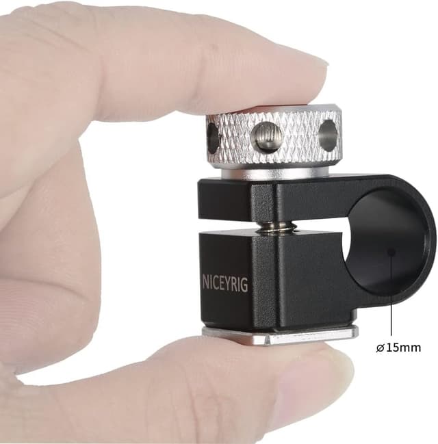 Thumbnail 3 de NICEYRIG 15mm Rod Clamp with Cold Shoe Mount