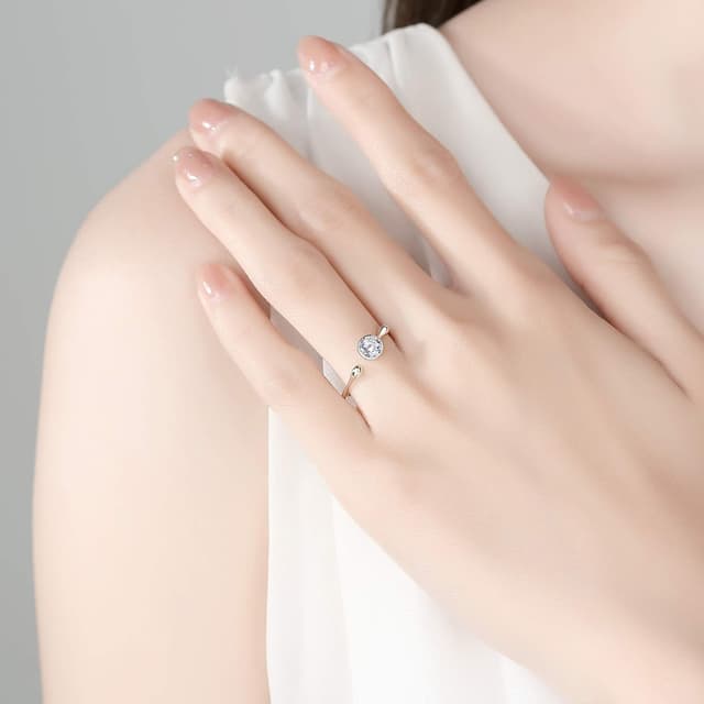 Detalle 2 de VIKI LYNN Bague réglable argent 925