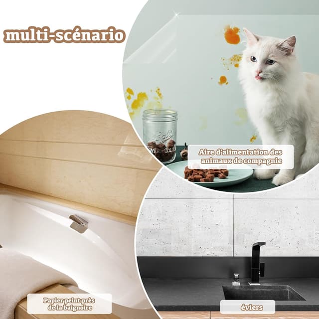 Thumbnail 2 de Film transparent 40Ă300cm pour murs et meubles đ