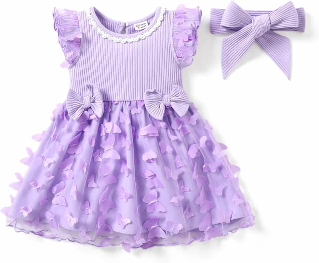 Imagen de PatPat Robe Tulle bébé manches longues 🎀 en OfertitasTOP