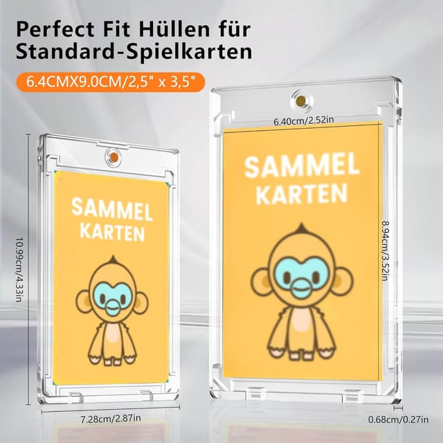 Thumbnail 1 de 16 Stück 35PT Magnetische Kartenhüllen UV Toploader