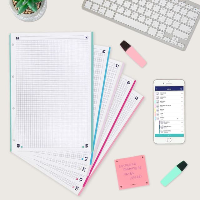 Detalle 1 de Oxford Oxford, feuilles quadrillées A4 240