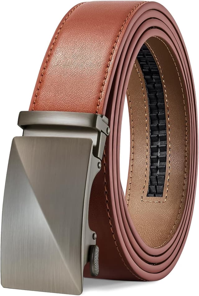 Thumbnail 6 de TANGCHAO Herren-Gürtel mit Ratsche (Automatikschließe) aus Leder, 35 mm – ohne Löcher, größenverstellbar