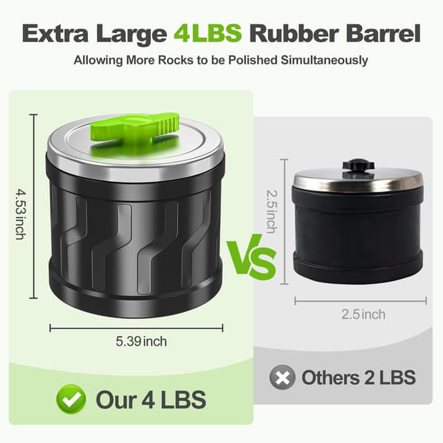 Detalle de AtoRock Professional Rock Tumbler Kit 4LB rock polisher 🪨