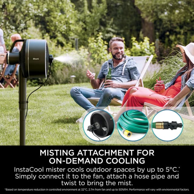 Thumbnail 6 de Shark FlexBreeze FA220UK 12 in 1 Hybrid Portable Fan with Remote & Misting Attachment