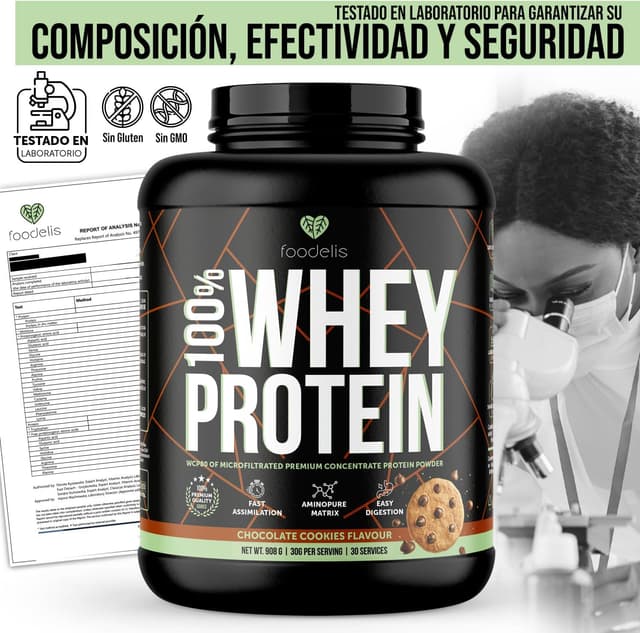 Thumbnail 4 de Foodelis 100% Whey Protein 🍫 - Proteína de Suero Premium, 908g